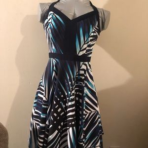 Trina Turk Tropical Palm Leaf Print Dress